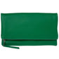 JNBFASHION.COM - Women's Vegan Leather Zipper Foldover Clutch Purse with Tass