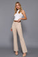 Active Basic | Active USA - Semi Flare Ponte Pants with Leather Belt