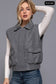 Active USA - Notched Collar Soft Felt Zip Up Vest