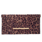 JNBFASHION.COM - Faux Suede Flat Leopard Envelope Clutch
