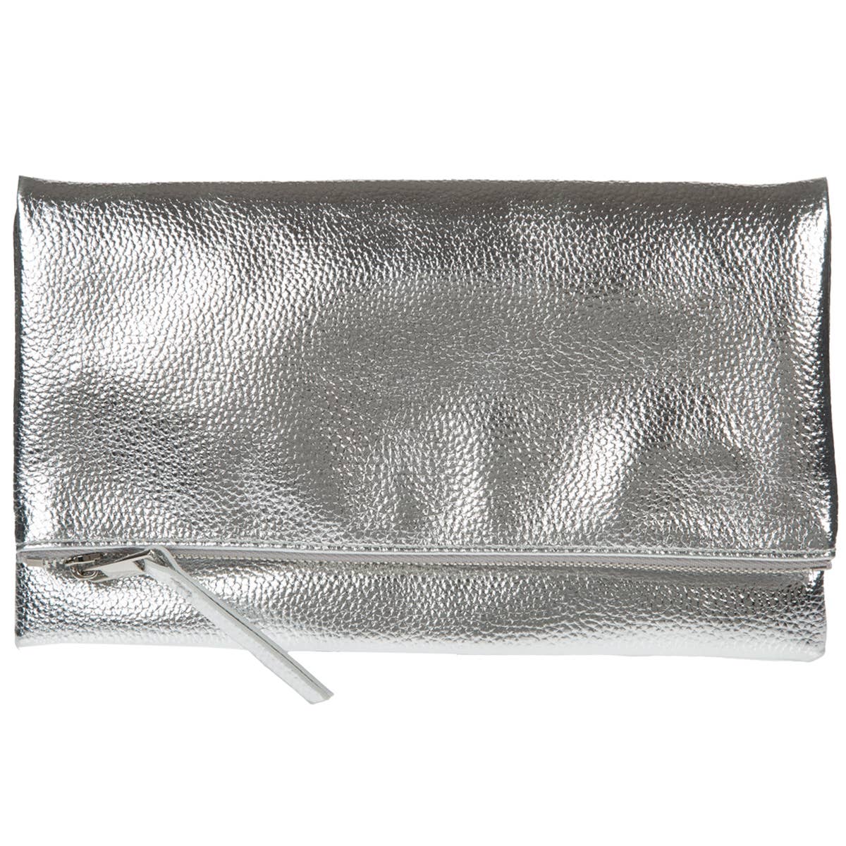 JNBFASHION.COM - Women's Vegan Leather Zipper Foldover Clutch Purse with Tass