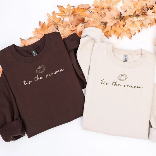 Tis' The Season Small Football, Sweatshirt