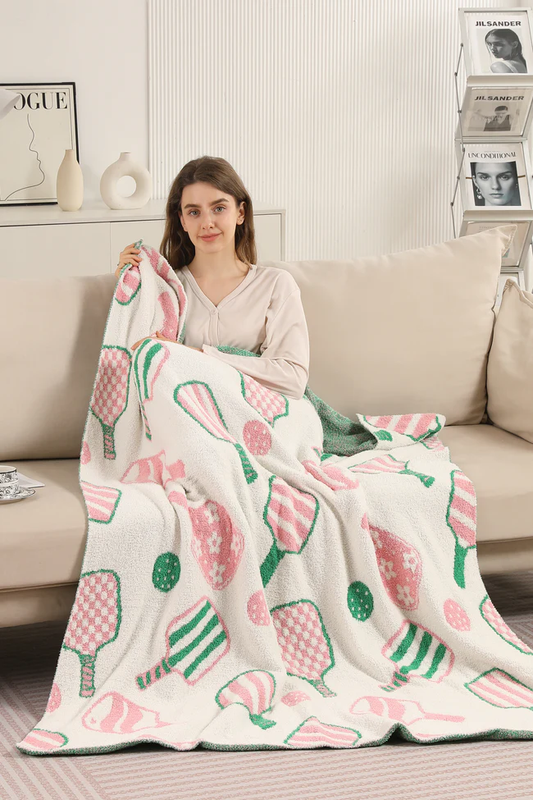 Comfy Luxe Solid Knit Blanket, Pickleball (SHIPS IN 1-2 WEEKS)